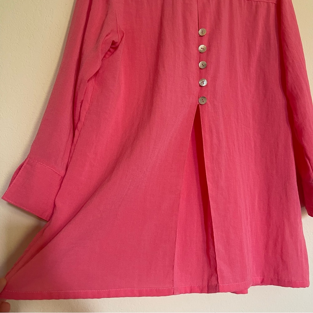 Fridaze Eleanor Linen Blouse Pink Size S - Picture 7 of 15